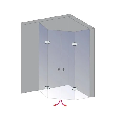 Schulte Fünfeckdusche Davita 4-teilig Echtglas Chrom 6 Schulte Fünfeckdusche Davita 4-teilig Echtglas Chrom – Bild 4