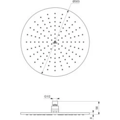 Ideal Standard Kopfbrause Idealrain Atelier 30 Cm X 30 Cm Silver Rund -Geschäft Für Duschzubehör 887309 3049 4