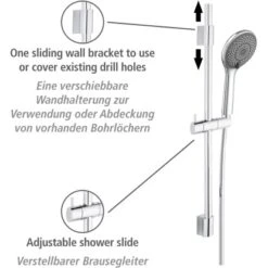 Wenko Brauseset Watersaving Chrom -Geschäft Für Duschzubehör 903251 1068 03