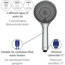 Wenko Brauseset Watersaving Chrom -Geschäft Für Duschzubehör 903251 1068 07