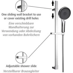 Wenko Brauseset Softwater Chrom -Geschäft Für Duschzubehör 903252 1068 03
