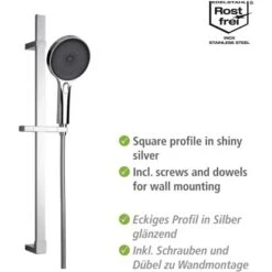 Wenko Brauseset Softwater Chrom -Geschäft Für Duschzubehör 903252 1068 04