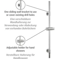 Wenko Duschstange Basic Chrom -Geschäft Für Duschzubehör 903254 1068 02