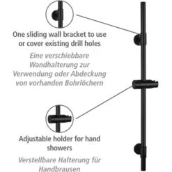 Wenko Duschstange Basic Schwarz 7 Wenko Duschstange Basic Schwarz -Geschäft Für Duschzubehör 903260 1068 02