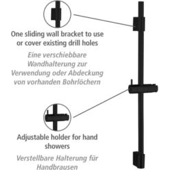 Wenko Duschstange Classic Schwarz 70 Cm -Geschäft Für Duschzubehör 903263 1068 02