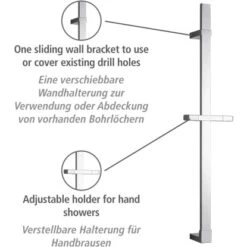 Wenko Duschstange Design Chrom 68 Cm -Geschäft Für Duschzubehör 903291 1068 02