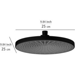 Wenko Regenduschkopf Ultimate Shower Schwarz/Grau Ø 25 Cm -Geschäft Für Duschzubehör 903630 1068 06