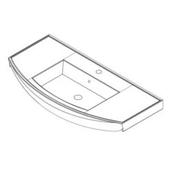 Fackelmann Waschbecken 102 Cm A-Vero Weiß -Geschäft Für Duschzubehör 905228 picture 1