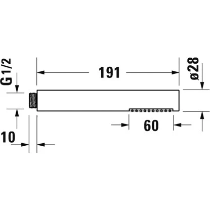 Duravit Stabhandbrause 18,3 Cm Chrom 4 Duravit Stabhandbrause 18,3 Cm Chrom – Bild 2