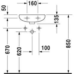 Duravit Handwaschbecken Duraplus Compact 36,5 Cm Mit Hahnloch Li./re. -Geschäft Für Duschzubehör 946923 4123 079735V