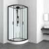 Sanotechnik Komplettdusche Epic Rund Schwarz 235 Cm X 90 Cm X 90 Cm -Geschäft Für Duschzubehör 952526 4633 CL50 1