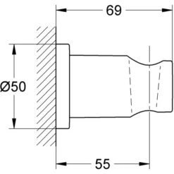 Grohe Handbrausehalter Rainshower Cool Sunrise Gebürstet -Geschäft Für Duschzubehör 964688 4520 1248208