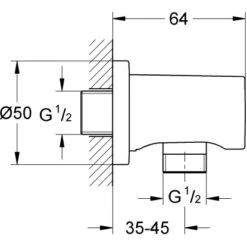 Grohe Wandanschlussbogen Rainshower Warm Sunset Gebürstet -Geschäft Für Duschzubehör 964734 4520 1399548