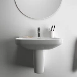 Ideal Standard Waschtisch I.life A 65x48 Cm 1 Hahnloch Mit Überlauf Weiß -Geschäft Für Duschzubehör 9802844 3049 5