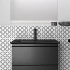 Ideal Standard Möbelwaschtisch Connect Air 64 Cm 1 Hahnloch Mit Überlauf Schwarz -Geschäft Für Duschzubehör 9803099 3049 10