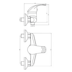 Eisl ROMA Duscharmatur Chrom -Geschäft Für Duschzubehör armaturromachrom Zeichnung