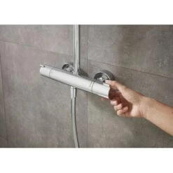 Hansgrohe Duschsystem Crometta E 240 Mm Mit Thermostat Weiß-Chrom -Geschäft Für Duschzubehör at Button 1328 2727100 tif