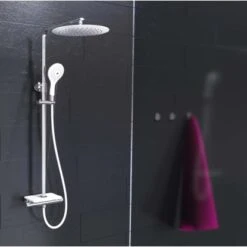 Eisl Überkopfbrause-Set Grande Vita Mit Thermostatablage Chrom-Weiß -Geschäft Für Duschzubehör esetgrandevitachromweiss 3