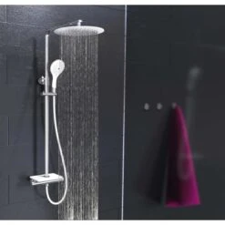 Eisl Überkopfbrause-Set Grande Vita Mit Thermostatablage Chrom-Weiß -Geschäft Für Duschzubehör esetgrandevitachromweiss 4