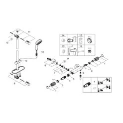 Grohe QuickFix Thermostat-Duschset Precision Feel DN 15 -Geschäft Für Duschzubehör lThermostatBrausesetDN15 8