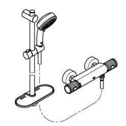 Grohe QuickFix Thermostat-Duschset Precision Feel DN 15 -Geschäft Für Duschzubehör lThermostatBrausesetDN15 9