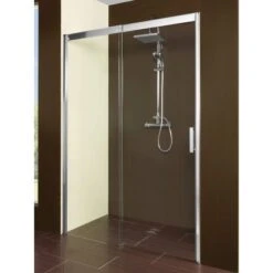 Breuer Schiebetür Für Nische Links Panorama Chrom Klarglas 140 Cm -Geschäft Für Duschzubehör ni anschlag links 3480 01