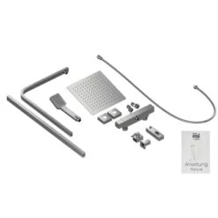 Eisl Überkopfbrause-Set Calvino Chrom Mit Thermostatarmatur -Geschäft Für Duschzubehör opfbrausesetcalvinochrom 6