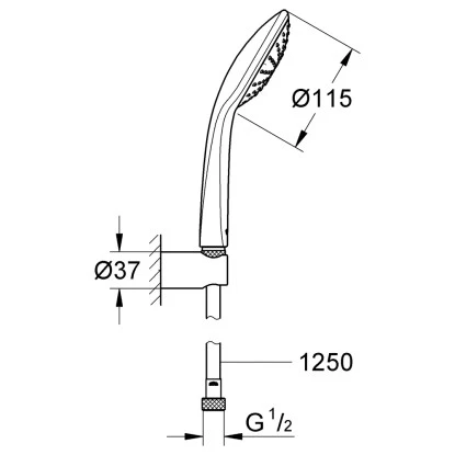 Grohe Wandhalter-Set Euphoria 110 Mono 4 Grohe Wandhalter-Set Euphoria 110 Mono – Bild 2