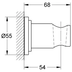 Grohe Handbrausehalter Sena Für Wandmontagen -Geschäft Für Duschzubehör rohe sena handbrausehalter 1